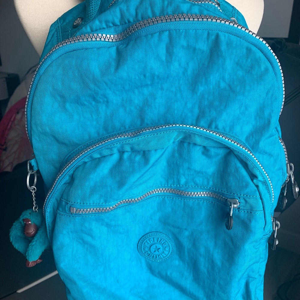 Kipling Laptop Backpack-Turquoise/Aqua